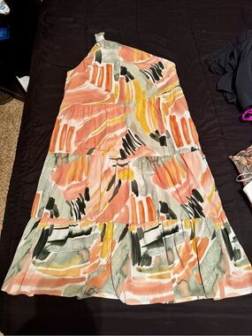 NWT Shop The Mint One Shoulder Tiered Dress Size L
